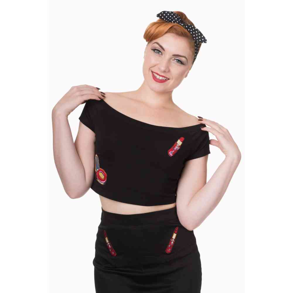 Dancing Days - NEW ROMANTICS Crop top - Noir